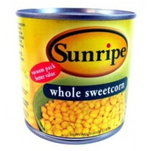 SUNRIPE WHOLE SWEETCORN 340G